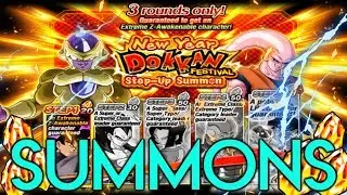 NEW YEARS STEP UP BANNER SUMMONS! SO MANY SSR'S AND LR'S! | DRAGON BALL Z DOKKAN BATTLE