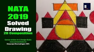 NATA 2019 Solved Drawing - 2D Composition
