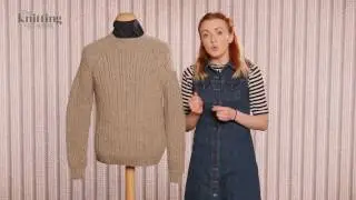 Twisted Rib Vintage Mens Jumper Knitting Pattern (The Knitting Network WMD025)
