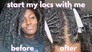 starting my locs with finger coils 