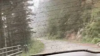 Driving down mt Walker, Washington