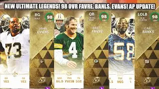 INSANE 98 OVR BRETT FAVRE! NEW UL FAVRE, BANKS, EVANS! NEW AP UPDATE IN MADDEN 21! | MADDEN 21