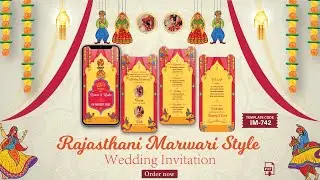 Rajasthani Marwari Wedding Invitation Video | Traditional Digital Invite | IM-742