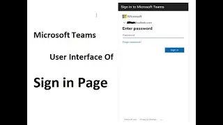 FLUTTER:- Microsoft Teams Sign in Page | User Interface