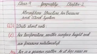 Write short note : Air temperature, earth's surface height and air pressure relationship / Class 9