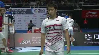 OUE Singapore Open 2017 | Badminton SF M3-MD | Gid/Suk vs Boe/Mog
