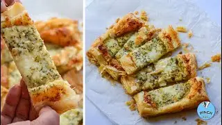 Cheese garlic puff pastry | Garlic butter puff pasty