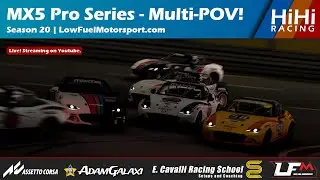MX5 Pro Series - Multi POV @ Norising| Season 20 -  LowFuelMotorsport.com