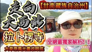 4K姍姍看世界0051~甘南第一藏學院[拉卜楞寺]，静卧在甘南秋天的怀抱中，金顶红墙与漫天澄黄的叶子彼此映照。#陸配#甘南風光#美景# 藏族 #大草原 #china#甘南藏族自治州#自驾游#國道213