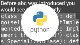 Abstract methods in Python