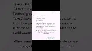 How to stop Yawning II Dr.Raji Arabi, DoctorGko.com