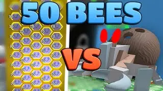 50 Tadpole Bees vs. Coconut Crab - Bee Swarm Simulator
