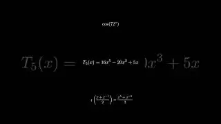 Cosine of 72 degrees with Chebyshev Polynomials! #shorts #maths #math #trigonometry #complexnumbers