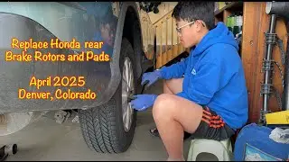 Replace Honda rear Brake Rotors and Pads | April 2025 | Denver, Colorado