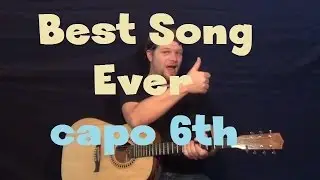 Best Song Ever (One Direction) SUPER EASY Guitar Lesson Capo 6th Fret How to Play Tutorial