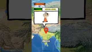Cartoon Characters From Different Countries #shorts #maps #country #geography #cartoon #cartoons