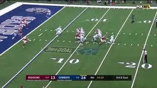 Dak Prescott Gets Insane Scrambling Touchdown Against The Redskins (Thanksgiving Game)