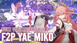 F2P Build Yae Miko with Oathsworn Eye - Nuke vs Standard Build | Genshin Impact