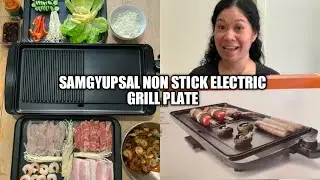 SAMGYUPSAL ELECTRIC GRILL PAN UNBOXING | NON STICK GRILL PLATE FROM KMART