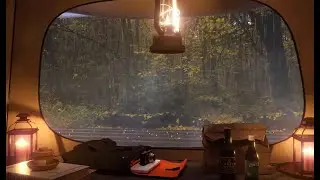 Rain Sounds for Sleeping  Relaxing Rain Falling on Tent ⛺ 1 Hour