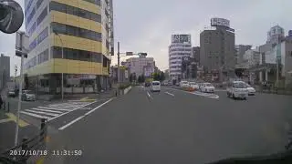 【ドラレコ】バアさんの自転車がノールック飛び出し 金山駅 大津通