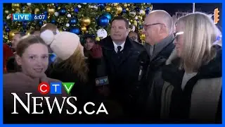 Christmas tree shining at City Hall