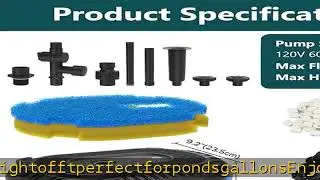 AquaMiracle All-in-One Fountain Kit with 3 Spray Patterns, Koi Pond Filters for Outdoor Ponds 200-3