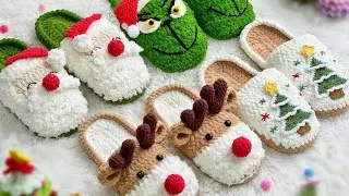 Crie Pantufas de Amigurumi de Natal e Encante com Suas Pr&oacute;prias M&atilde;os