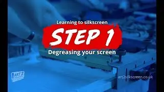 Art 2 Silkscreen Step 1 - Degreasing your screen - Screen Printing Video
