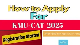 How to apply for kmu-cat tests 2025||how to generate challan form||fee?