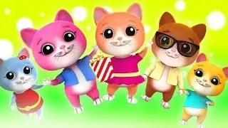 cinco gatinhos pequenos | canções para crianças | rimas de bebê | Five Little Kittens | Nursery Song