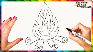 How To Draw Fire Step By Step 🔥 Fire Drawing Easy