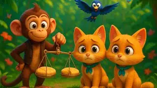 The Clever Monkey and Two Cats | 3D Animation Hindi | Moral Story for Kids