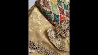 Saree combination ready to Ship #2022 #saree #goldenmirror #Bandhani