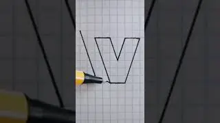 Dibujo  letra V 3d