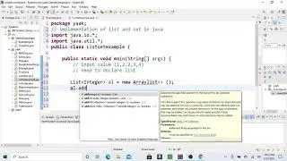Data structure and collection List and Set programming