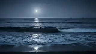 VERY NATURALY Deep Sleep Ocean Waves 🌙 Cold Dark Night Beach Ambience  (LIVE 8–10 Hours)