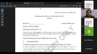 Special Guidance Session on Kathmandu University Entrnace|Dejure institute of law
