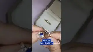 Vivid blue sapphire Wedding Rings Engagement Ring Stackable Wedding Bands | GIOIA Fine Jewellery