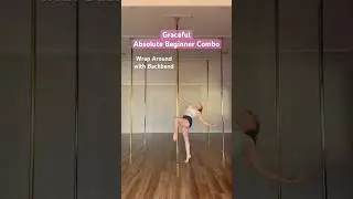 Graceful Spin Combo for Absolute Beginner Pole Dance | Beginner Pole Tricks #beginnerpole #shorts