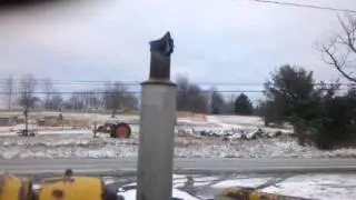 Cold start john deere 400 back hoe