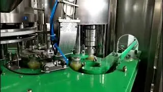 glass bottle coconut water mango juice with chunk filling machine, washing filling capping