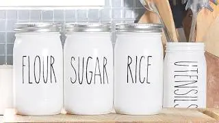 Rae Dunn-Inspired Mason Jar Canisters