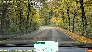 4k German Drive: Orscholz to Steinbach (Mettlach). Looking at treetop walk from below also 🇩🇪