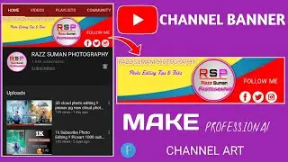 How to make professional channel Art ! YouTube channel banner ! pixellab tutorial....