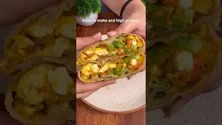 High Protein, Easy to make ACHARI PANEER ROLL! 🌯