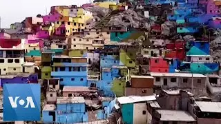Drone Captures Massive City Mural Painted Over Lima Neighborhood