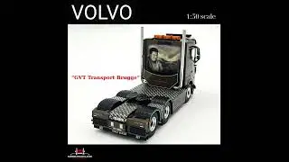 Volvo FH5 sleeper cab 6&times;2 tag axle &ldquo;GVT Transport Brugge&rdquo;,WSI Truck Models #volvo #sleeper #wsi