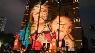 Christmas Lights at Saint Mary's Cathedral Sydney NSW