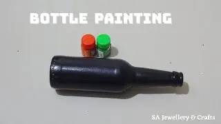Easy Glass Bottle Painting for Beginners | Bottle Painting ideas